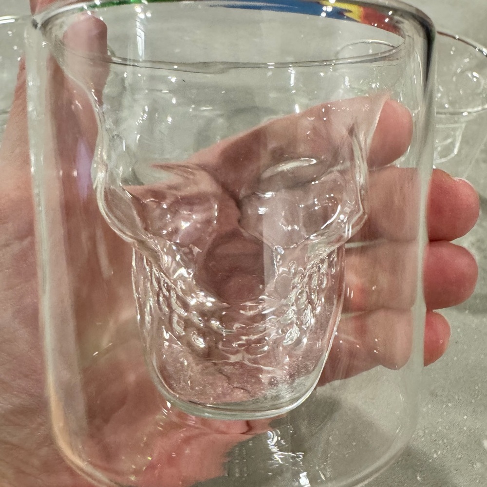 Clear Skull Glass Mug